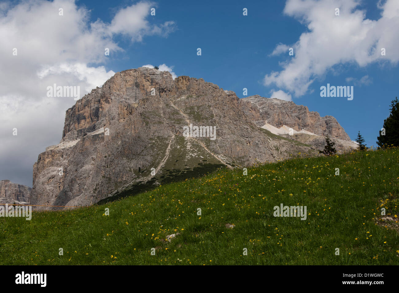 Sass Pordoi, Passo Pordoi, Trentin-Haut-Adige, Italie Banque D'Images