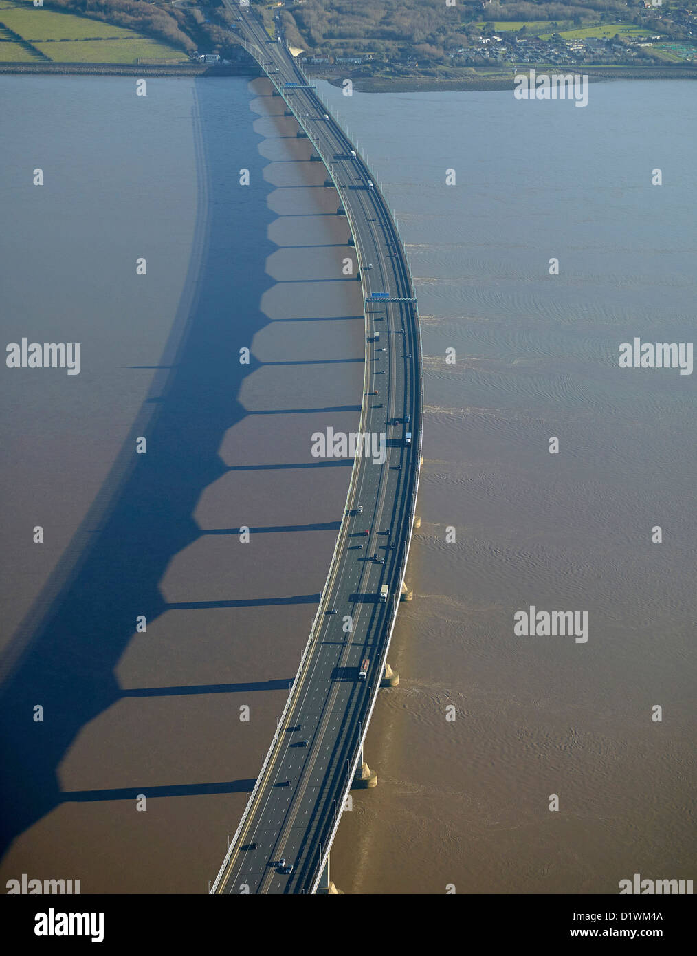 Une vue abstraite de la Severn Crossing Road, entre Bristol et au Pays de Galles, Angleterre du Sud-Ouest Banque D'Images