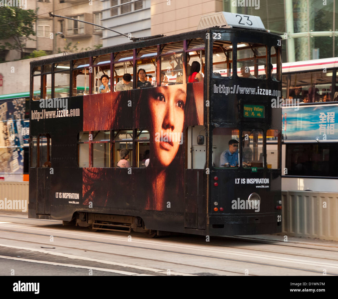 Hong Kong tramway Banque D'Images