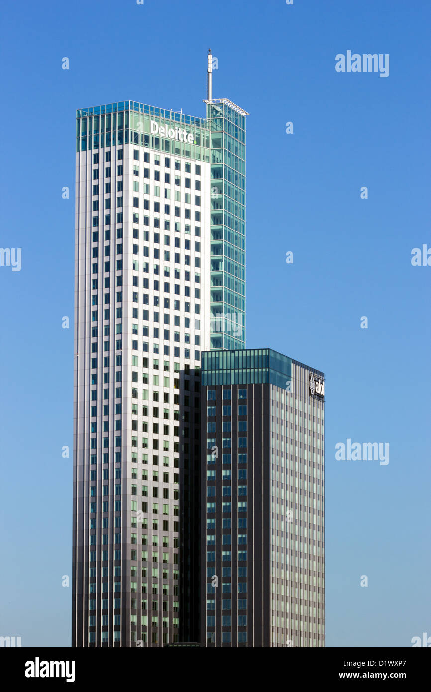 Immeuble de bureaux de Deloitte à Rotterdam. Les Pays-Bas Banque D'Images