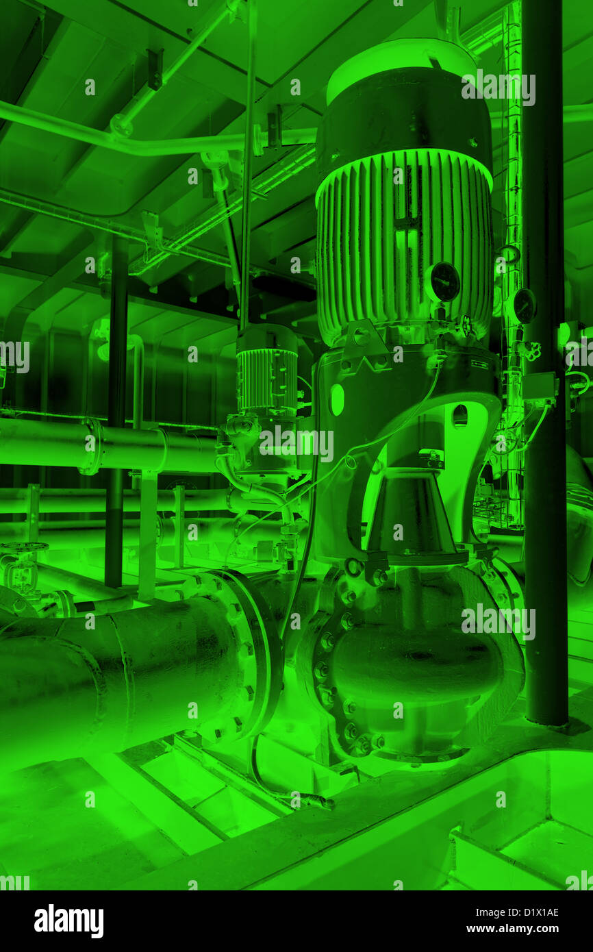 Zone Industrielle, industrielle et de l'intérieur des tuyaux. Banque D'Images