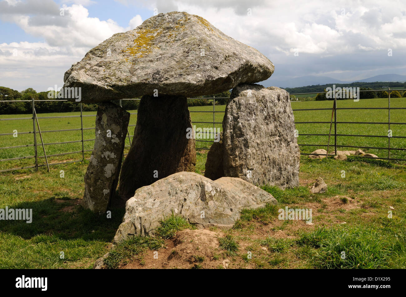 Bodowyr chambre funéraire néolithique Llangaffo Anglesey Pays de Galles Cymru UK GO Banque D'Images