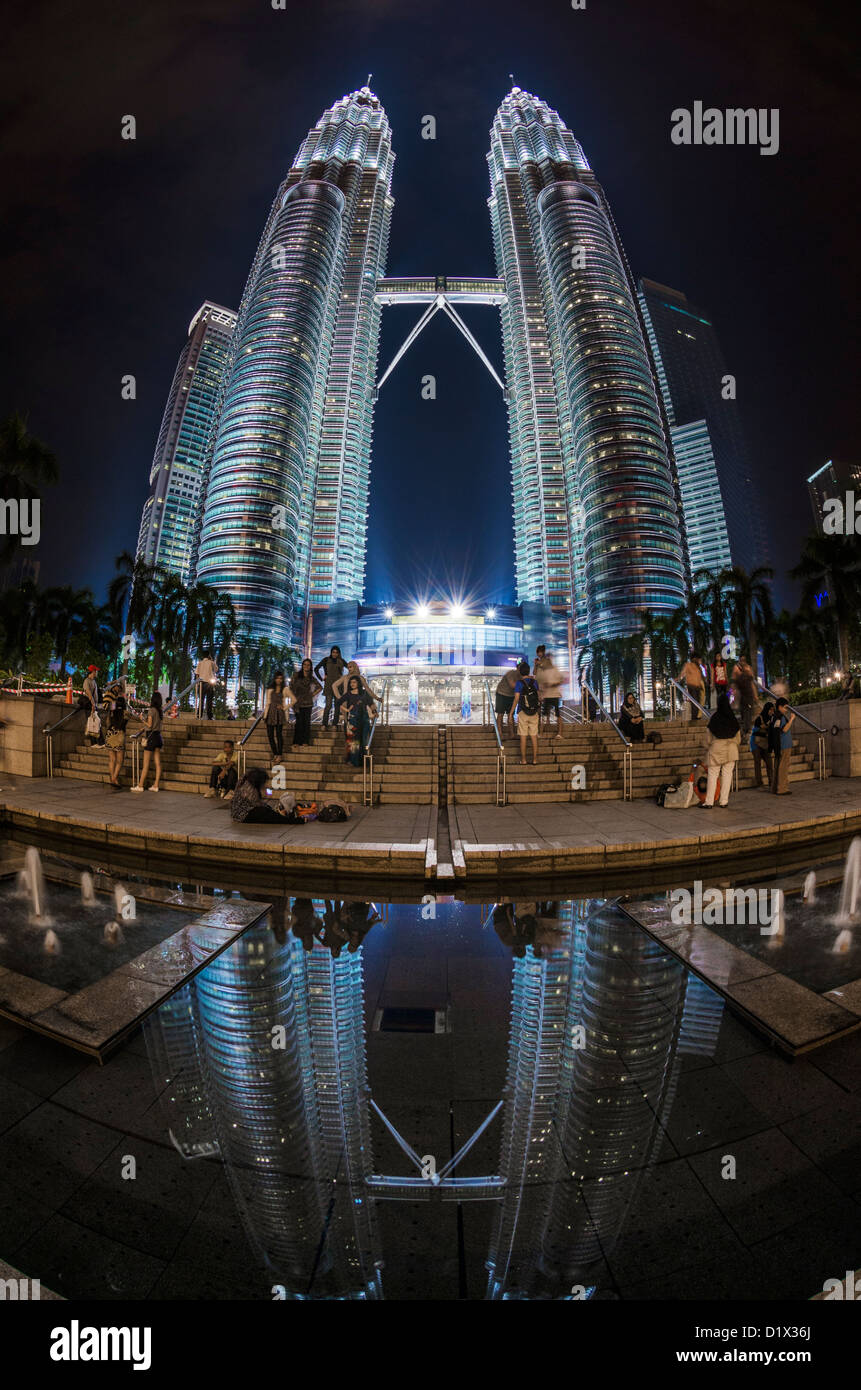 Petrona extremement tours jumelles. Kuala Lumpur, Malaisie Banque D'Images