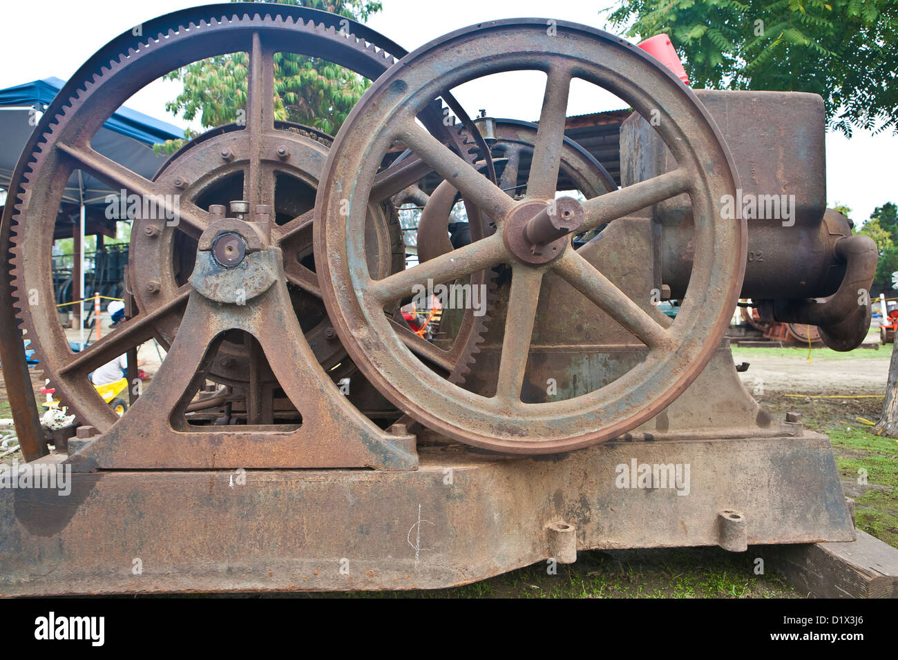 Pignons massive sur un moteur d'essence Banque D'Images