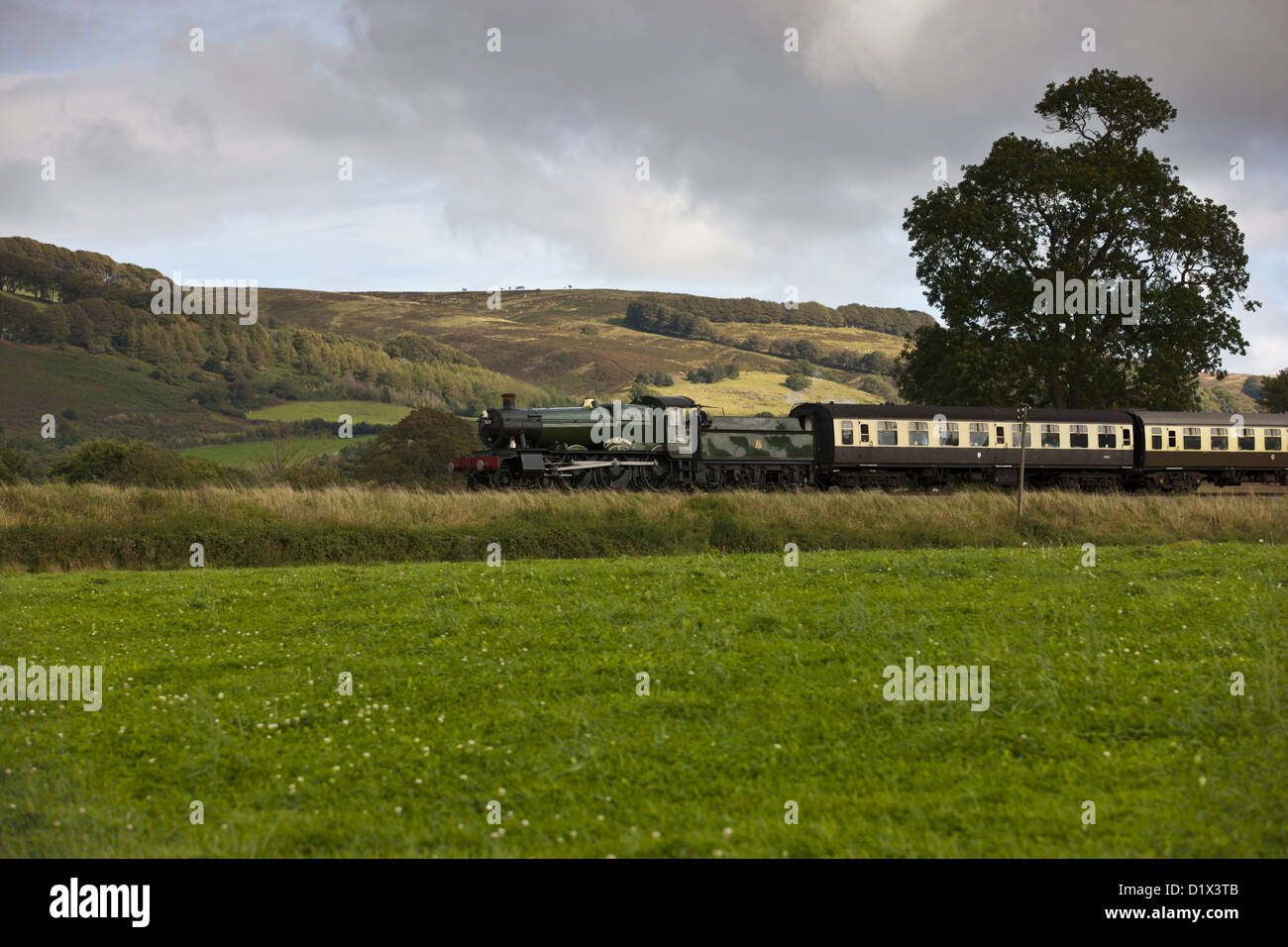West Somerset Railway, Norton Manor à courbes Bicknoller Banque D'Images