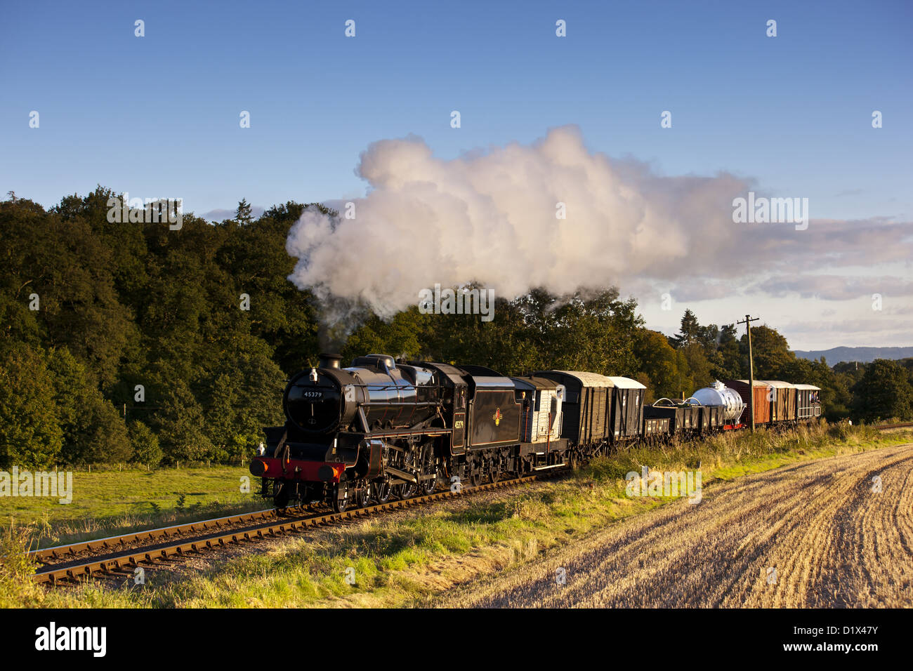 West Somerset Railway, 45379 machine à vapeur Banque D'Images