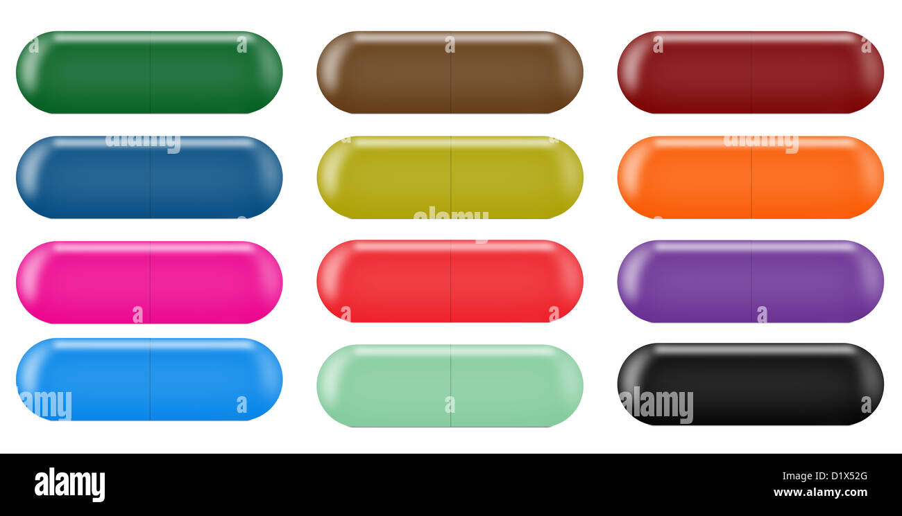 Boutons de capsule Banque D'Images