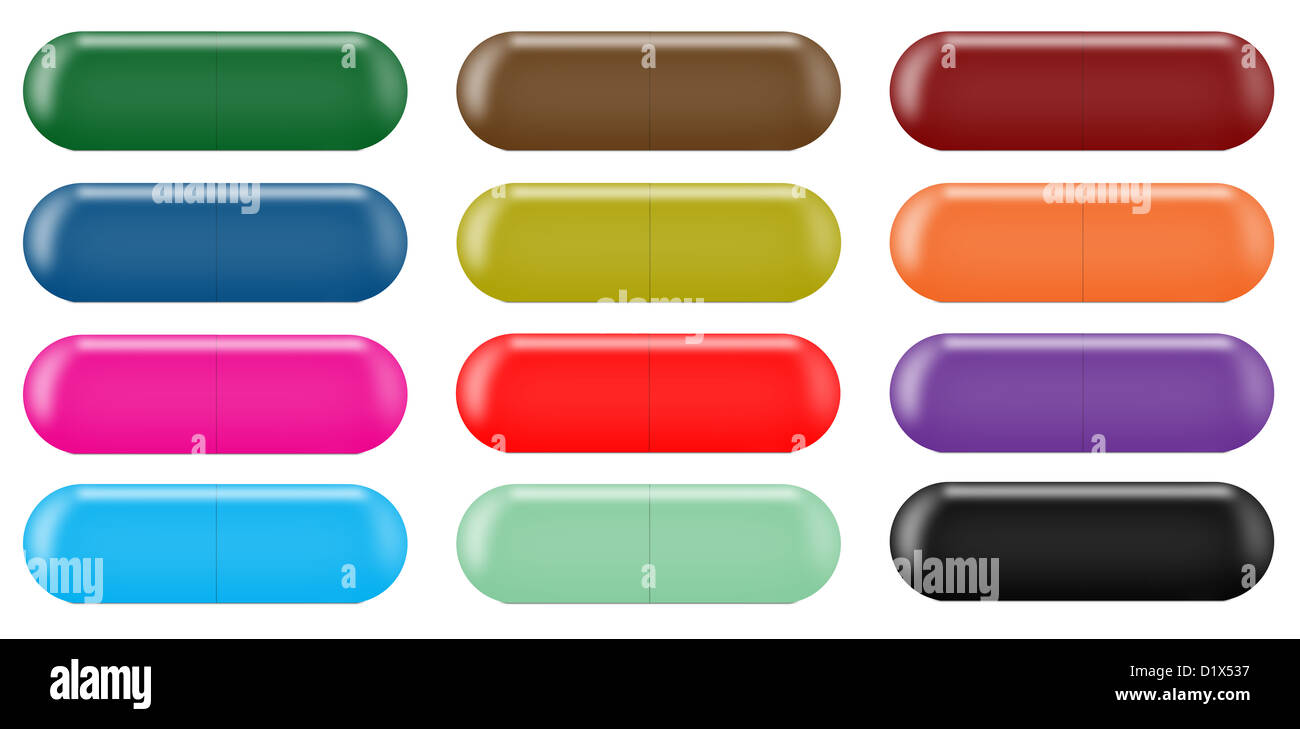 Boutons de capsule Banque D'Images