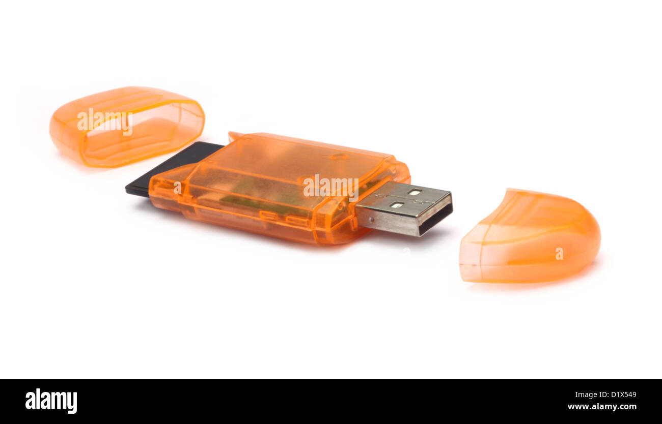 Lecteur de carte mémoire USB Banque D'Images