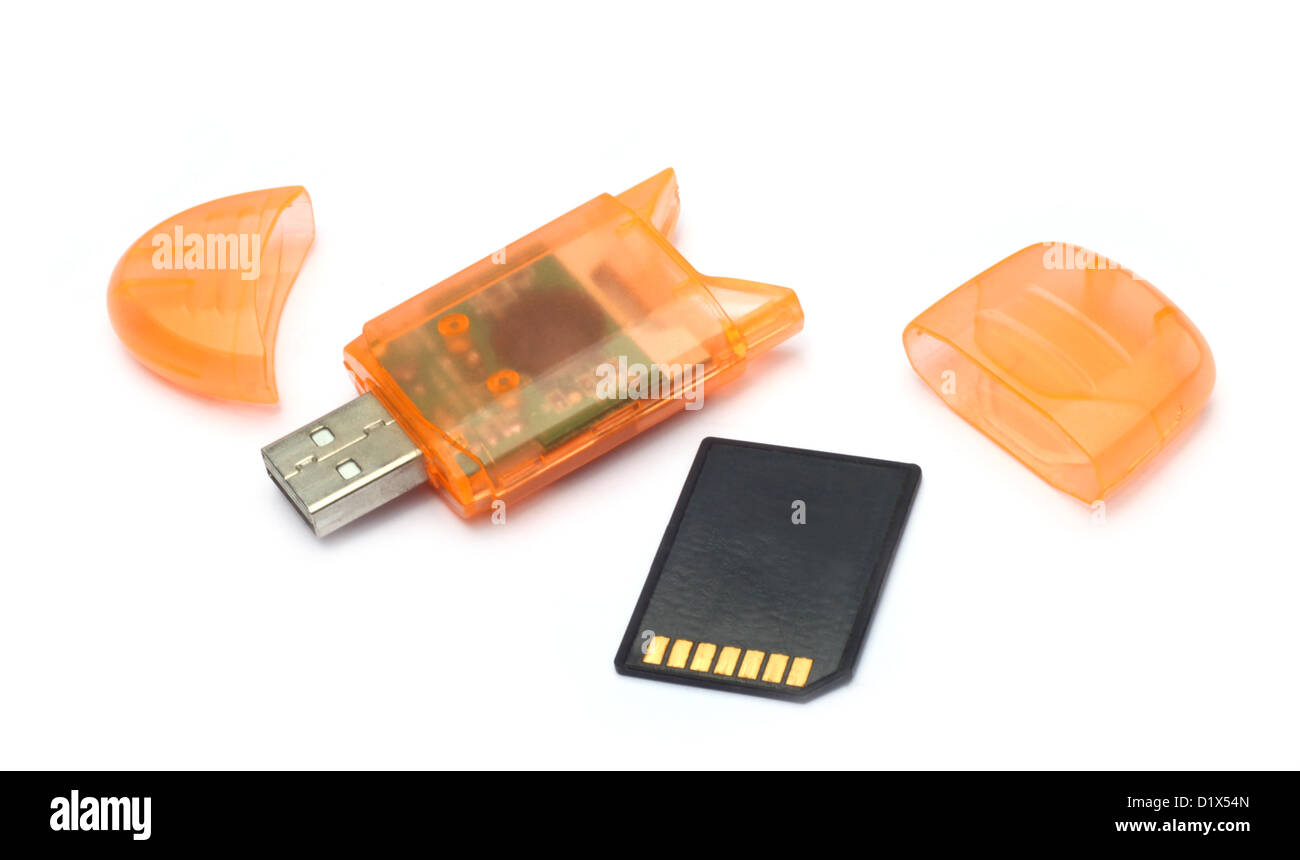 Lecteur de carte mémoire USB Banque D'Images