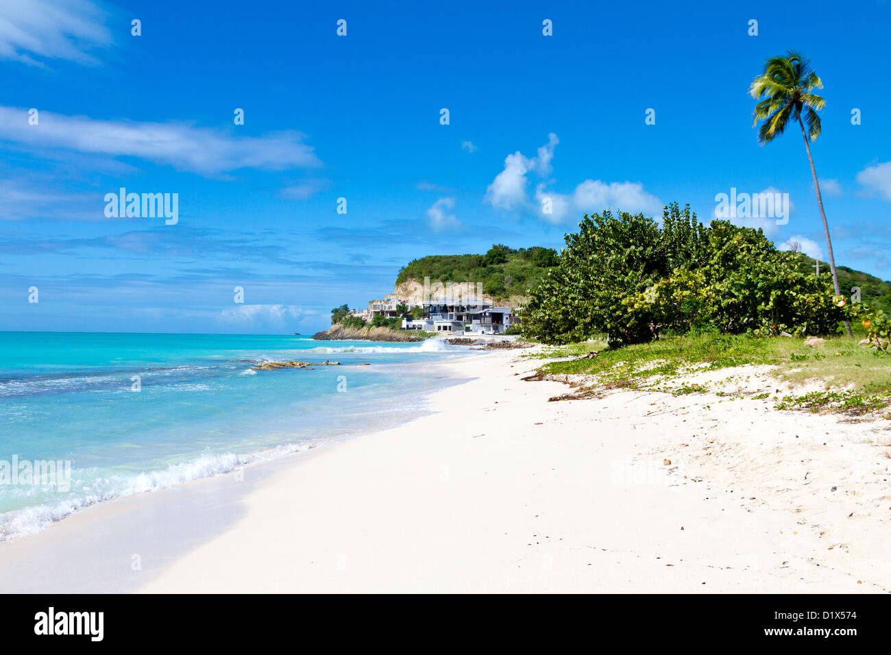 Une plage paradisiaque dans les Caraïbes - Plage de Darkwood à Antigua Banque D'Images