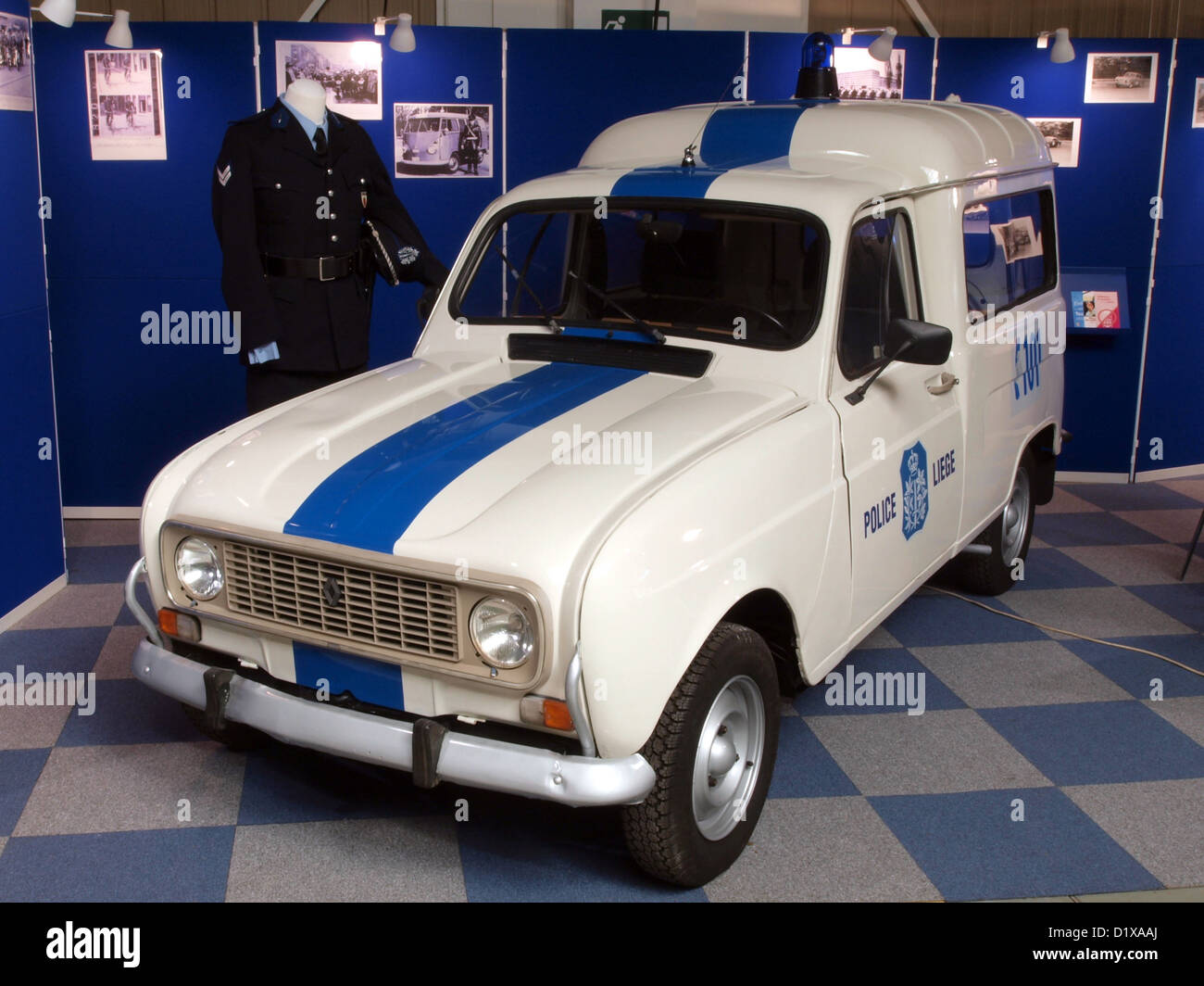 Liege Vintage show 2010 Renault voiture de police, la Police Liège Banque D'Images