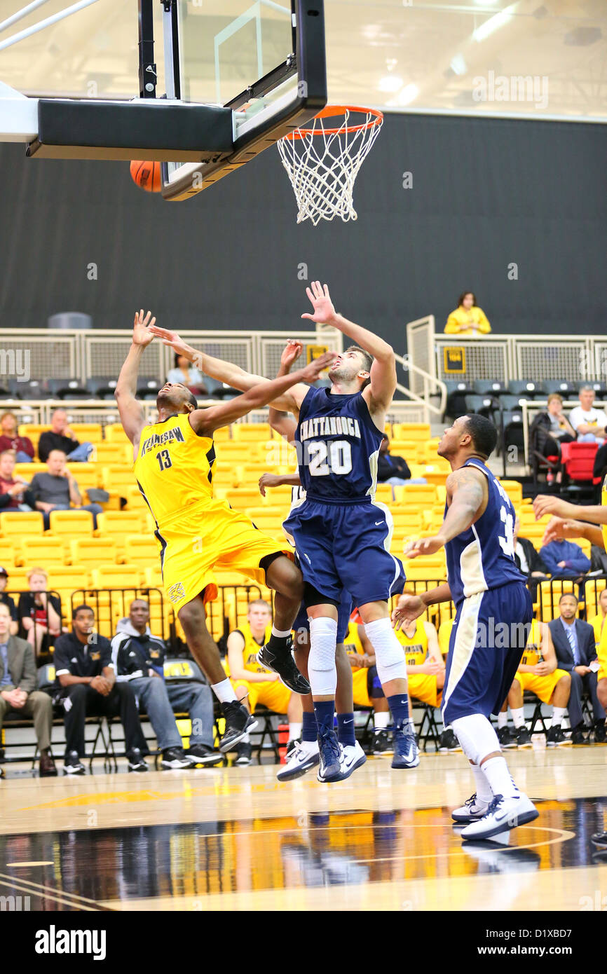 UT Chattanooga bat Kennesaw State 65-51. Le 24 novembre 2012. Kennesaw, Géorgie. USA. NCAA Division I Men's Basketball. Banque D'Images