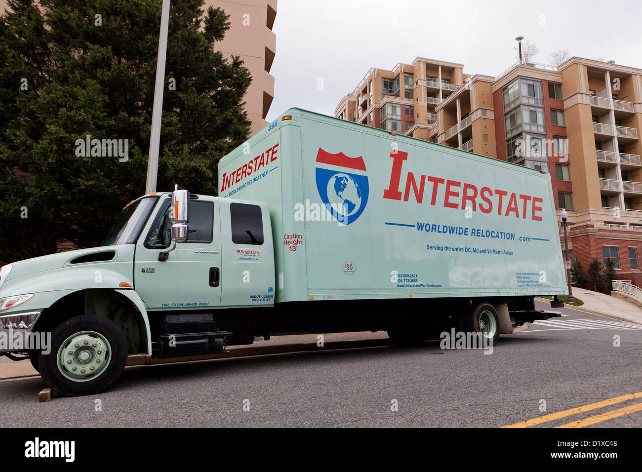 Interstate camion de déménagement - USA Banque D'Images