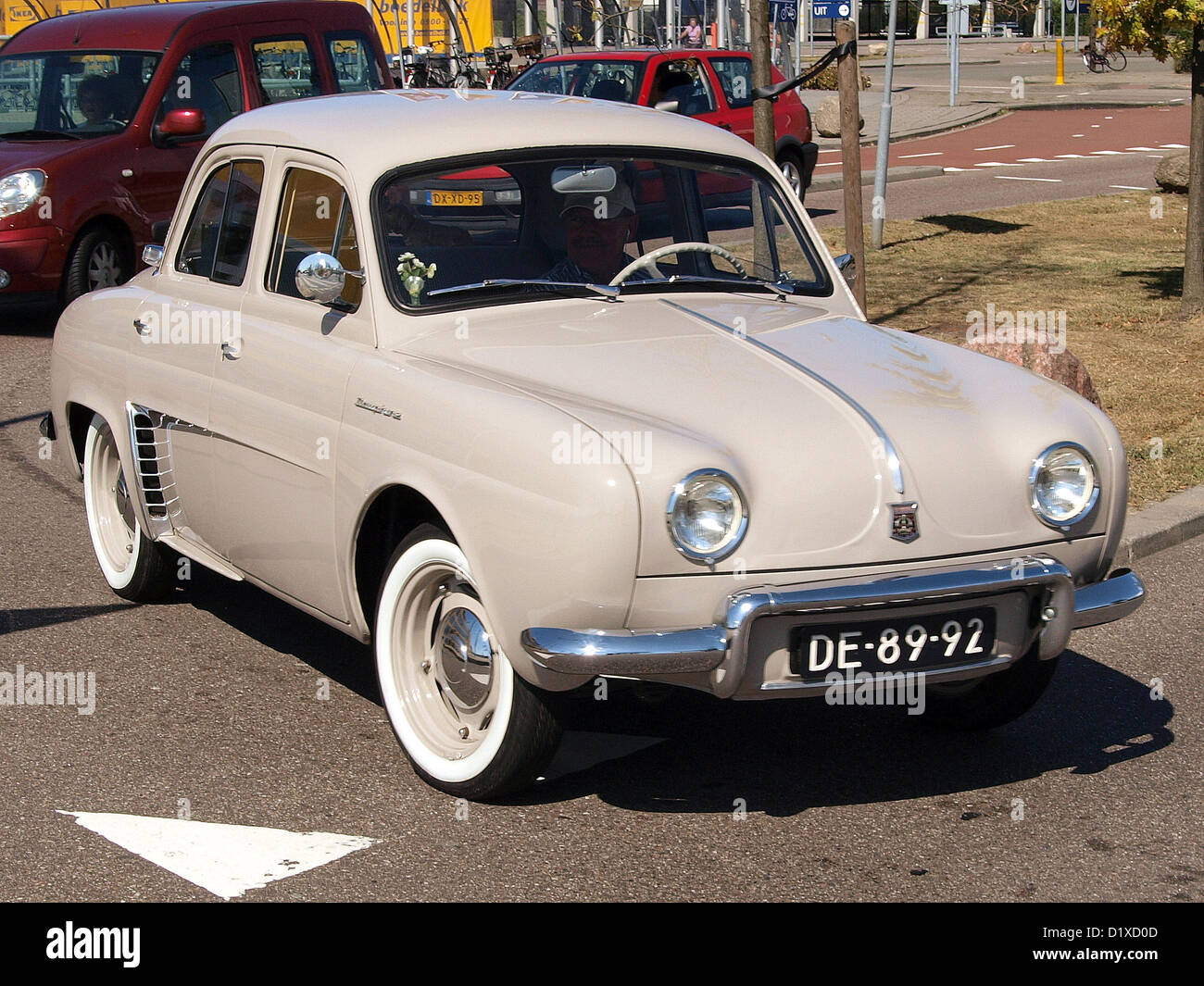 Voiture de collection Renault Dauphine Réunion Haarlem Banque D'Images