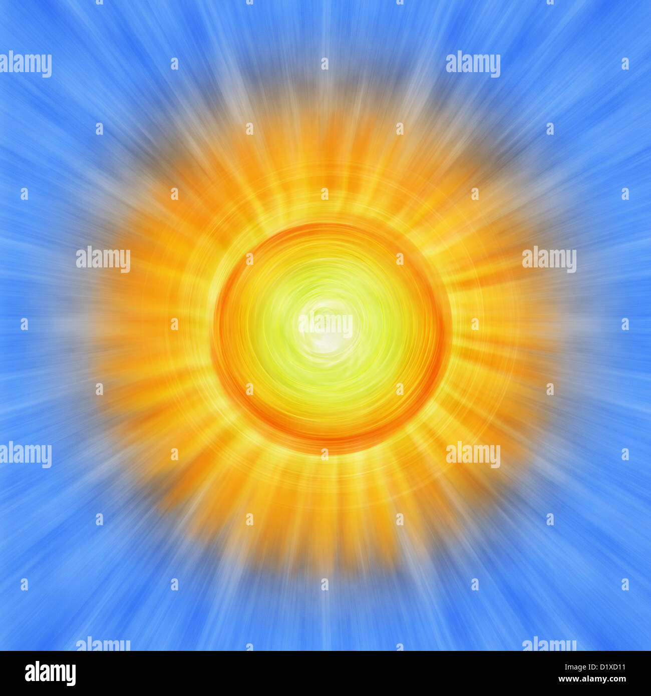Illustration du soleil. Montage photo texturé Banque D'Images