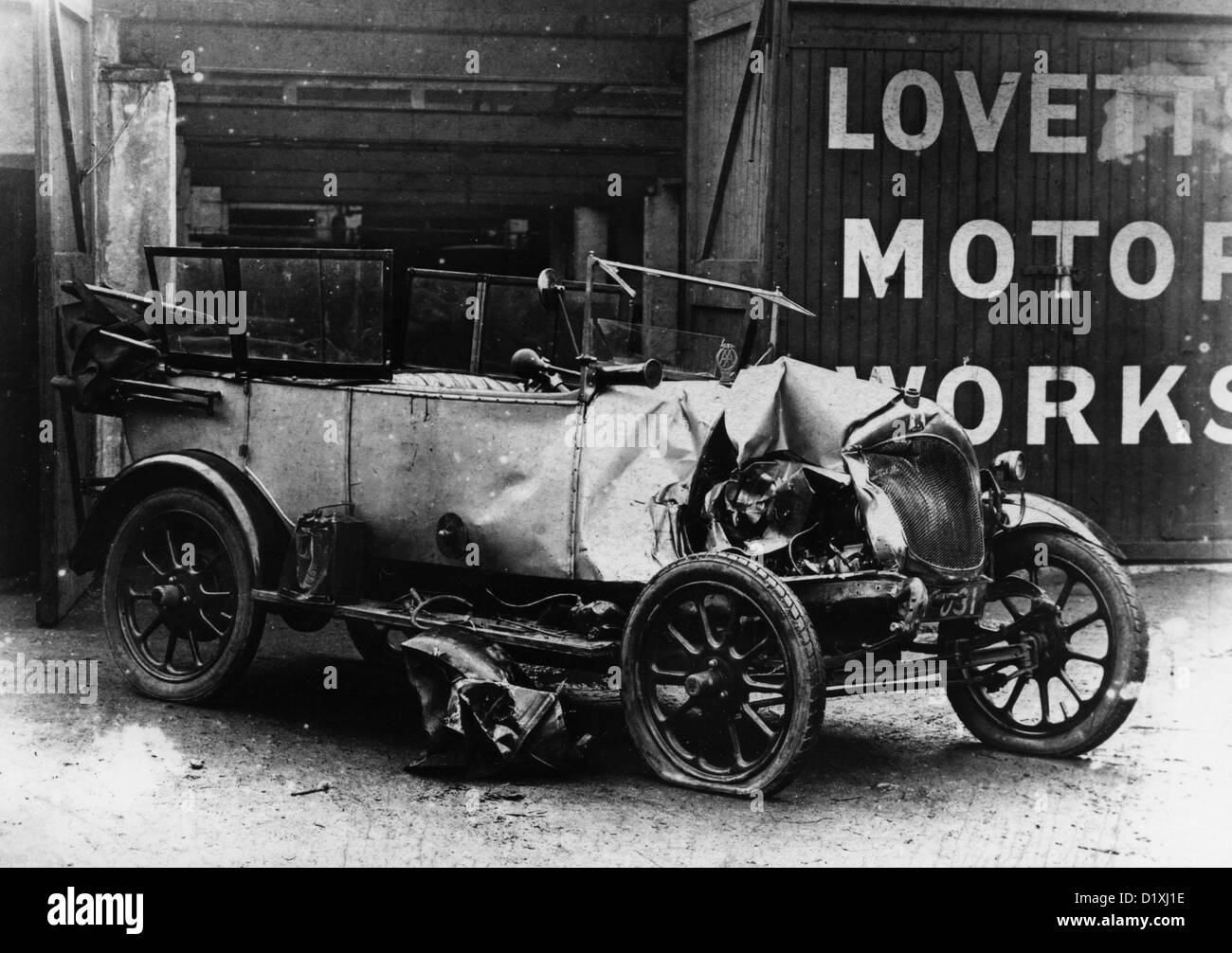 1923 Accident de la route après Bean Banque D'Images