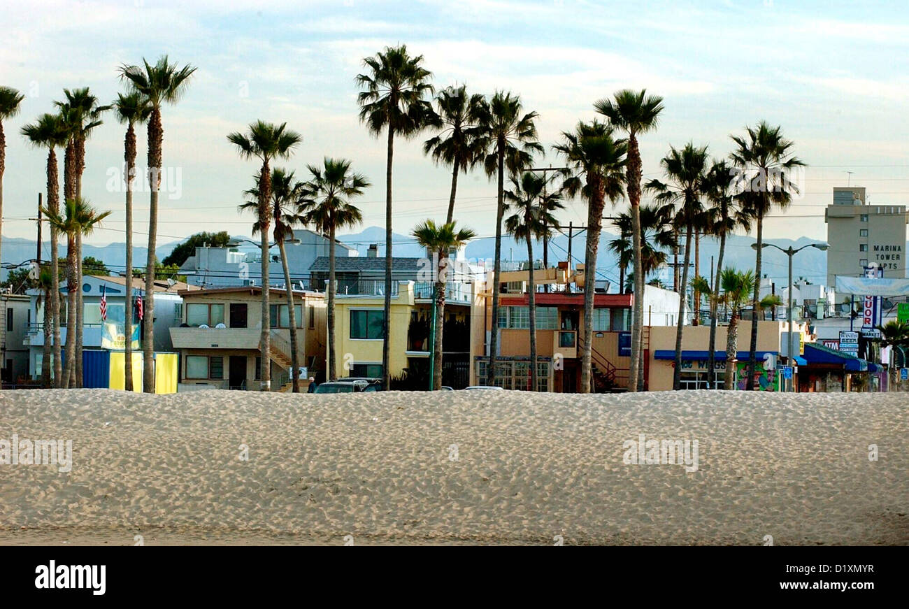 Photo beach houses at Venice Beach Los Angeles en Californie. Banque D'Images