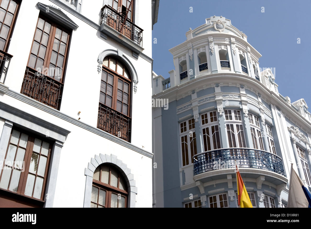 Les bâtiments et l'architecture, Santa Cruz, Isla de la Palma, Îles Canaries, Espagne Banque D'Images