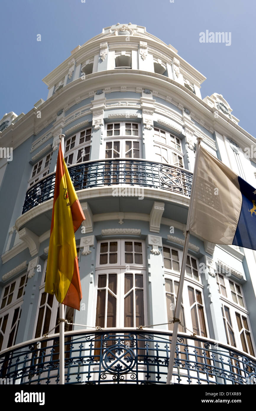 Les bâtiments et l'architecture, Santa Cruz, Isla de la Palma, Îles Canaries, Espagne Banque D'Images