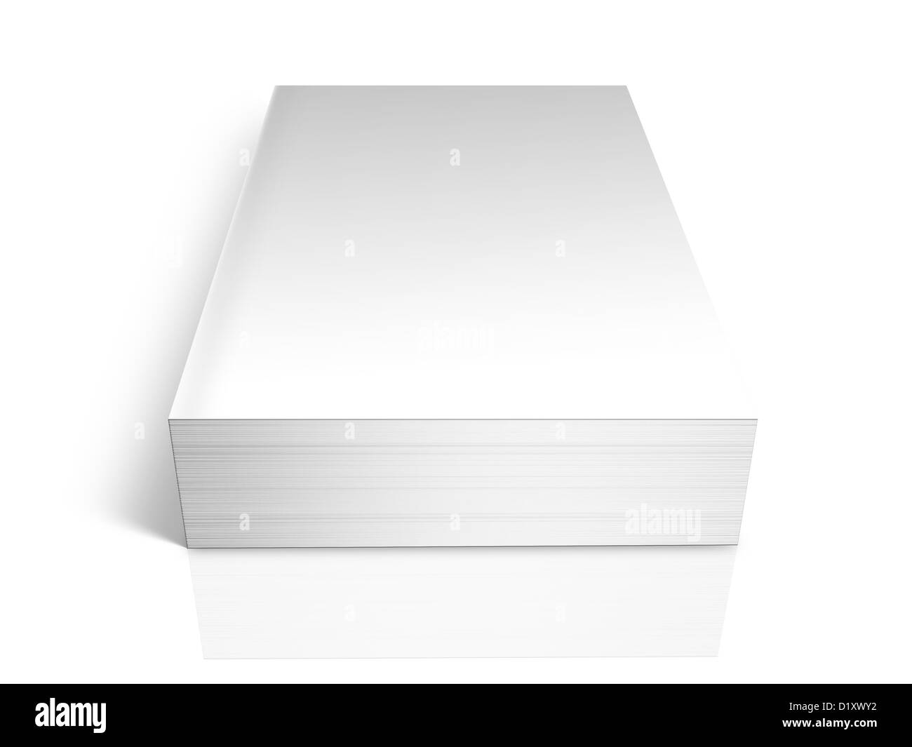 3d perspective livre blanc isolé sur fond blanc Banque D'Images