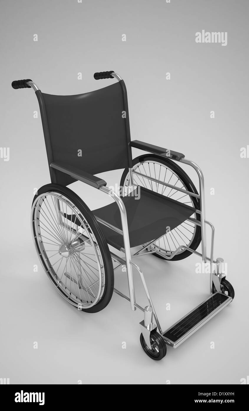 Un fauteuil roulant dans l'arrière-plan vide Banque D'Images