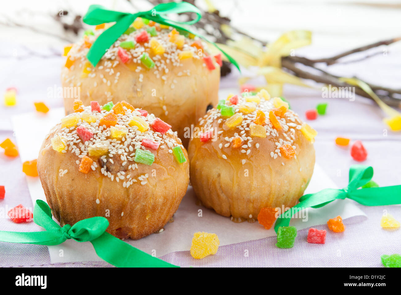 Gâteau de Pâques trois, préparation à Pâques, Banque D'Images