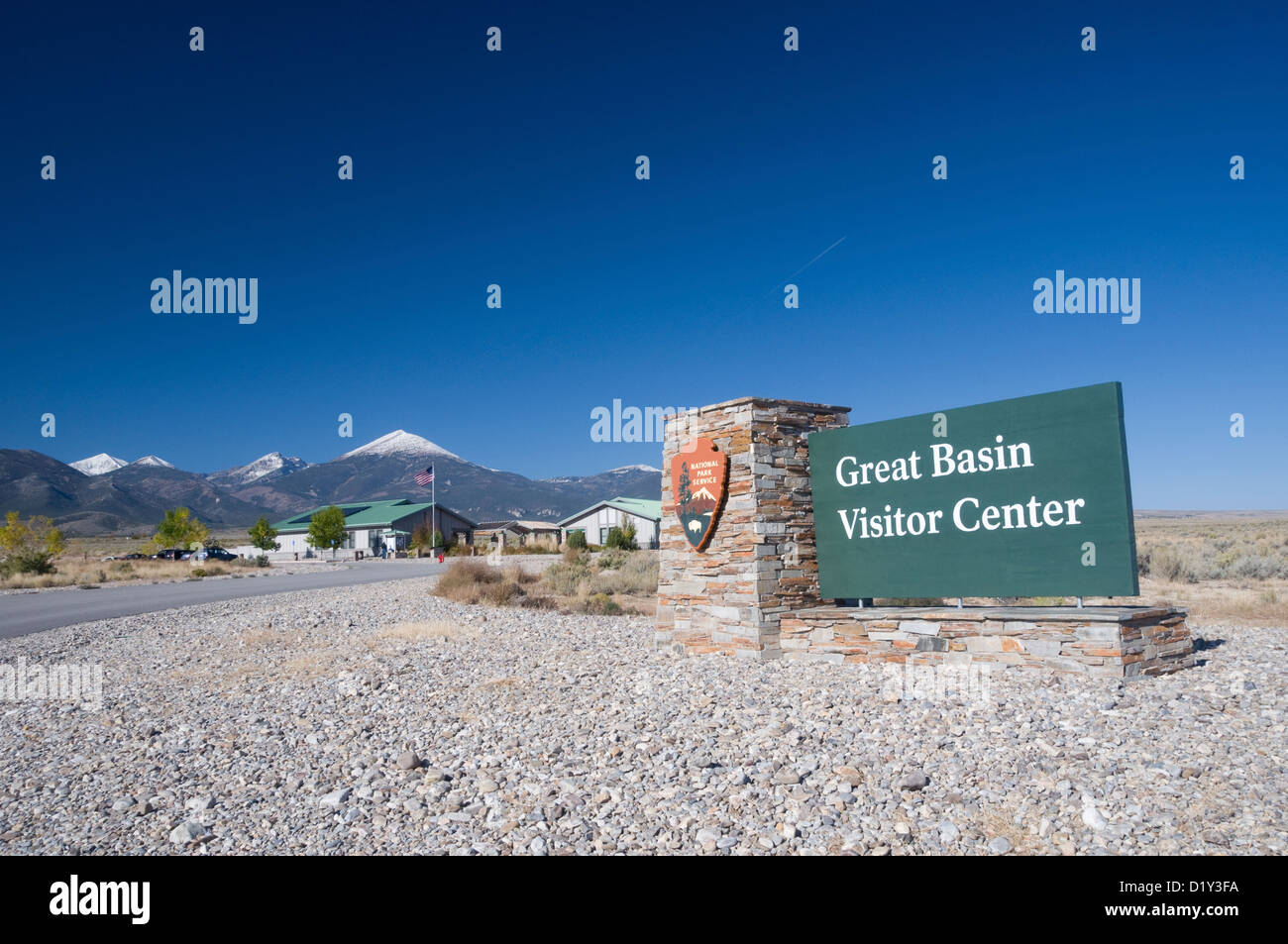 Le Centre des Visiteurs du Grand Bassin dans le Parc National du Grand Bassin, Nevada. Banque D'Images