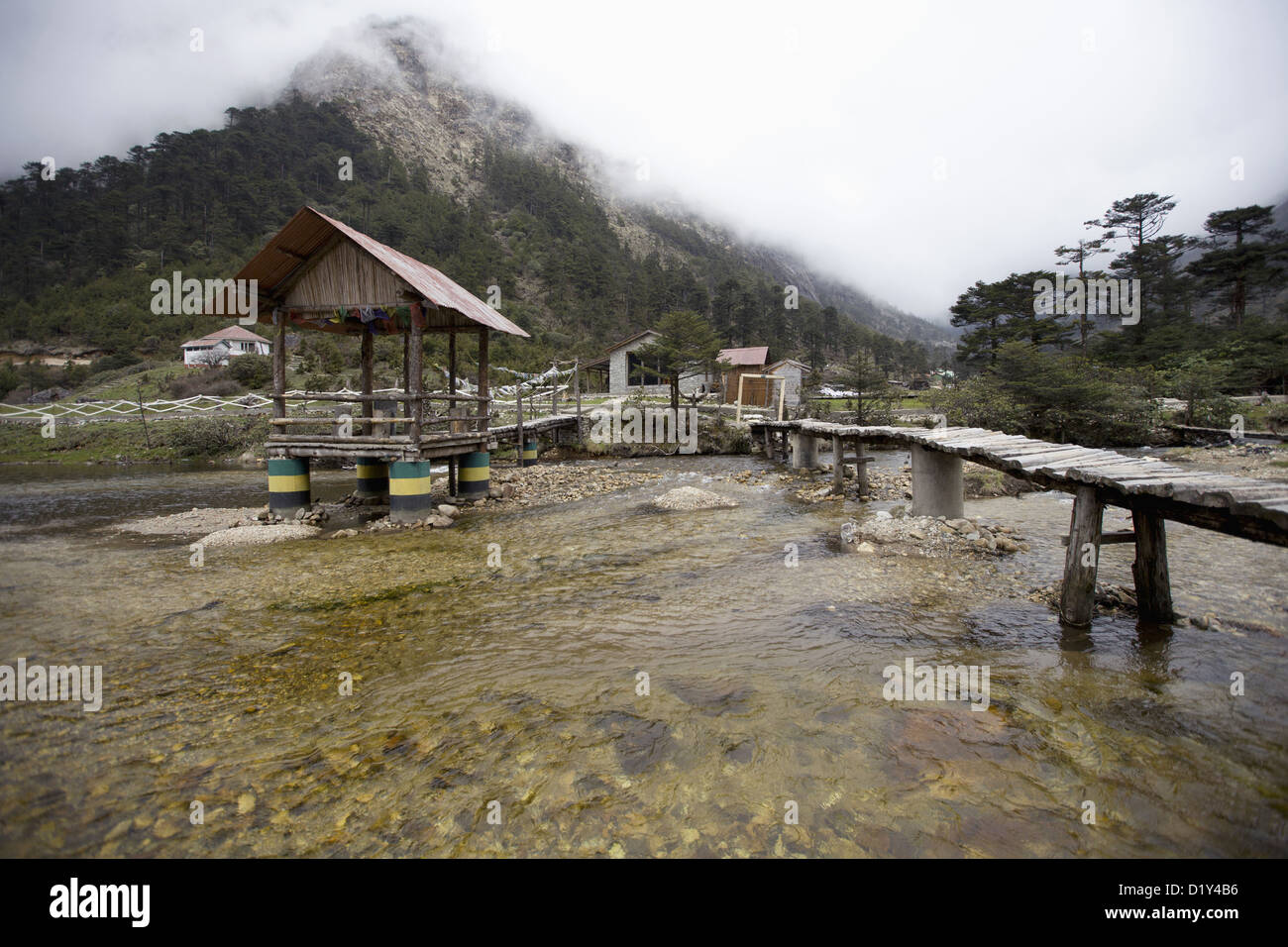 Shungatser ou lac, lac Madhuri Tawang, de l'Arunachal Pradesh, Inde Banque D'Images