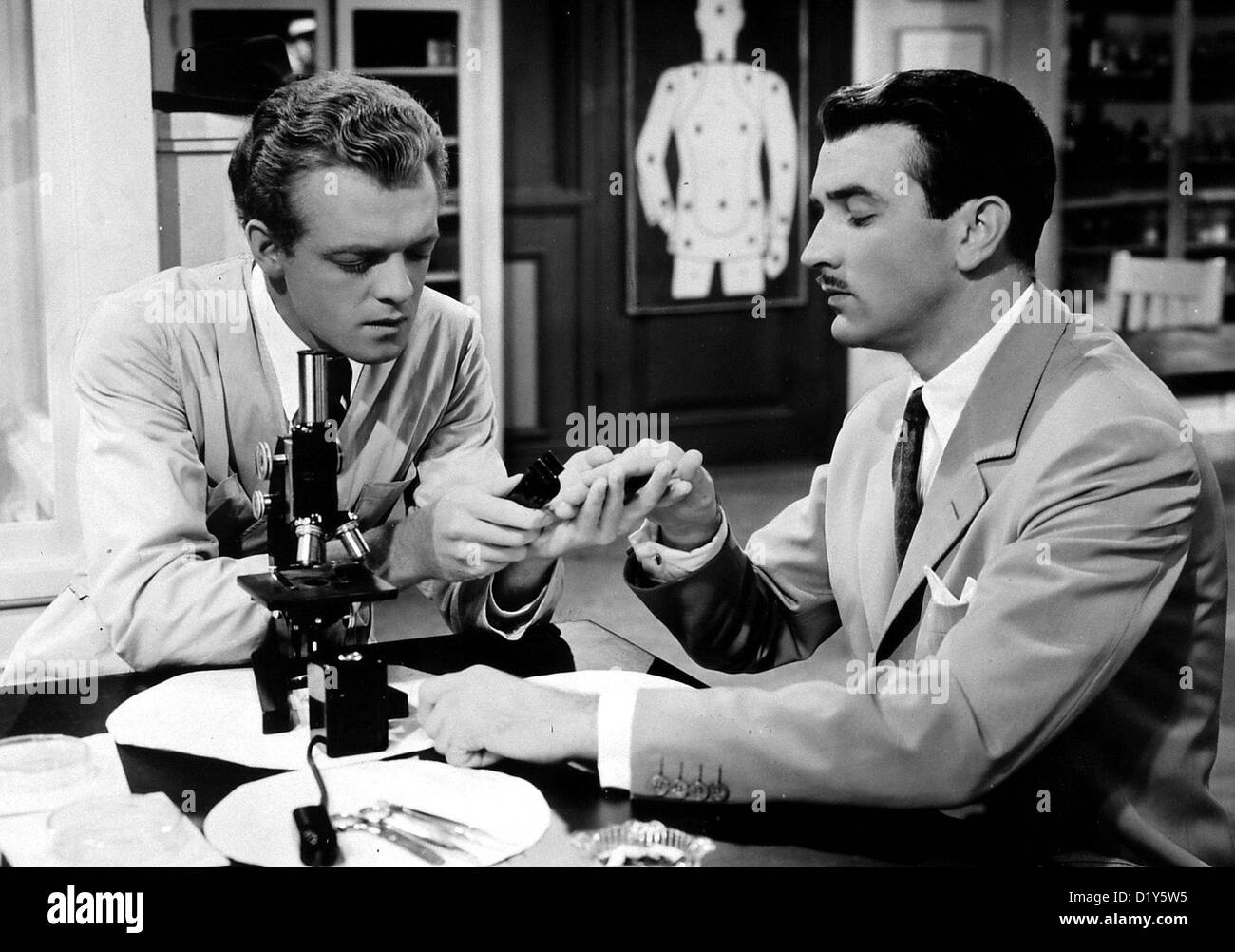 Der Gentleman-Killer Kid Glove Killer Van Heflin, Lee Bowman Dans muehevoller Kleinarbeit versucht McKay (Van Heflin) Banque D'Images