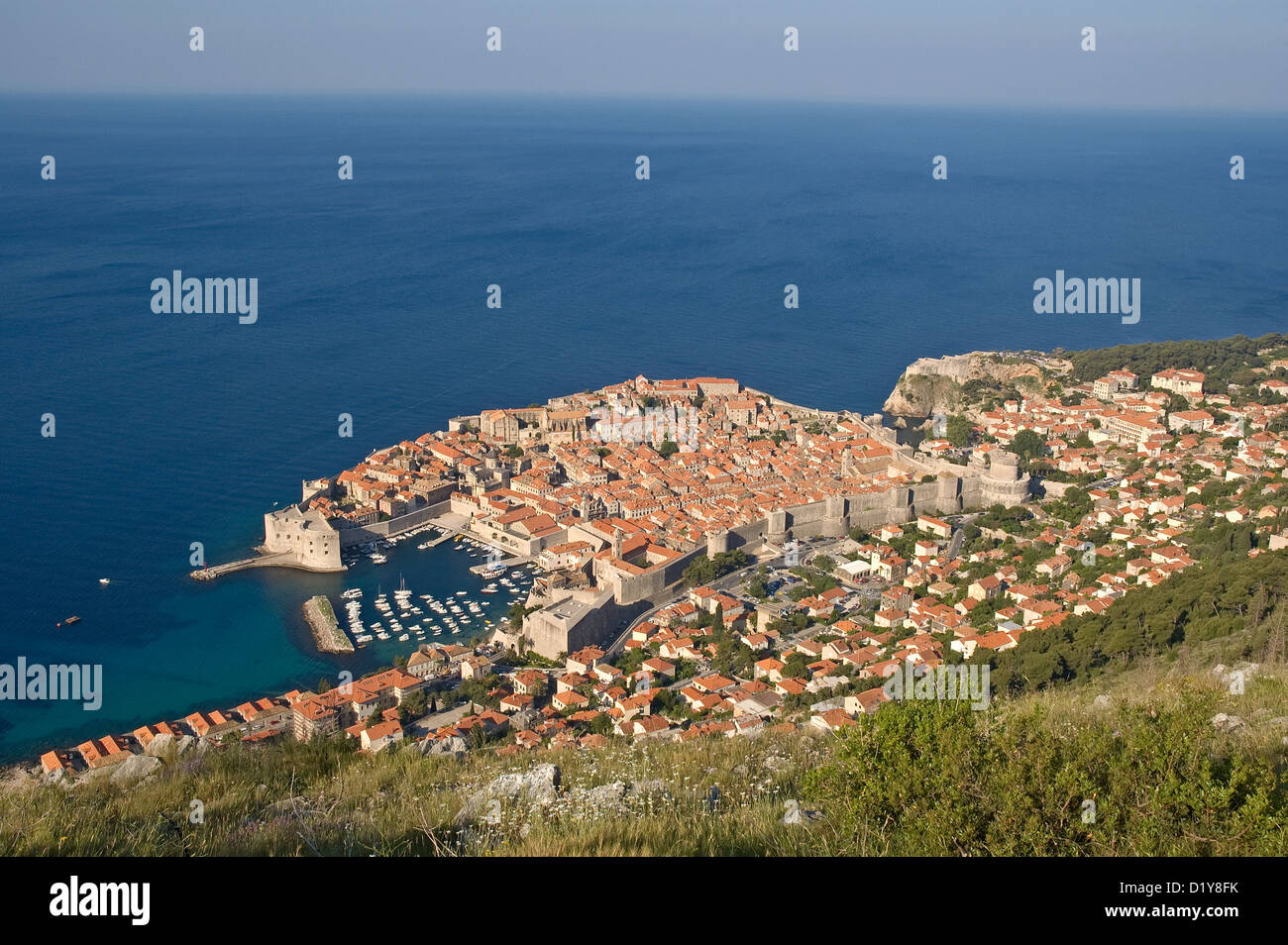La Croatie, Elk192-3141 de la côte dalmate, Dubrovnik, ville d'en haut Banque D'Images