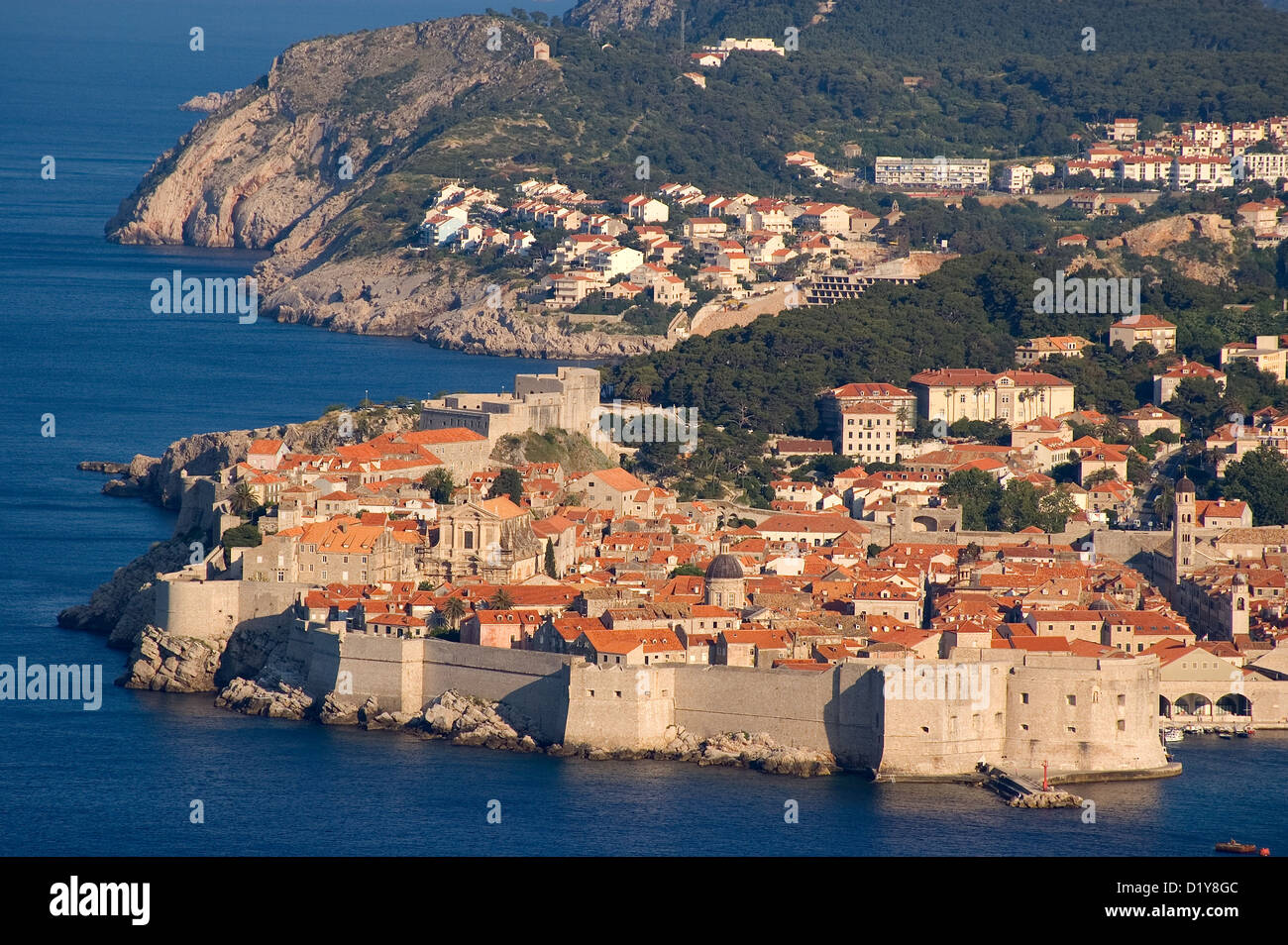 La Croatie, Elk192-3172 de la côte dalmate, Dubrovnik, ville Banque D'Images