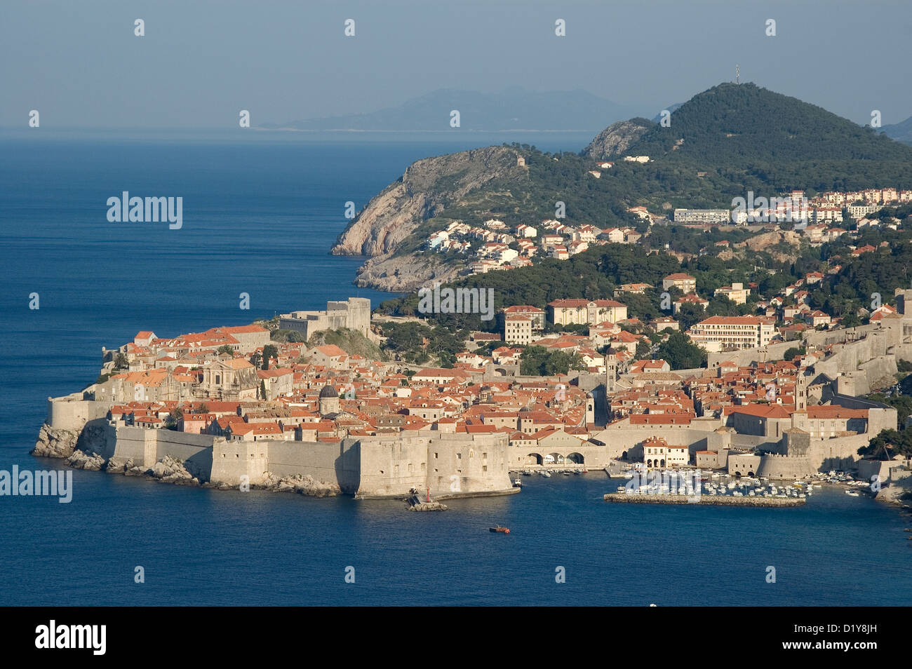 La Croatie, Elk192-3183 de la côte dalmate, Dubrovnik, ville Banque D'Images