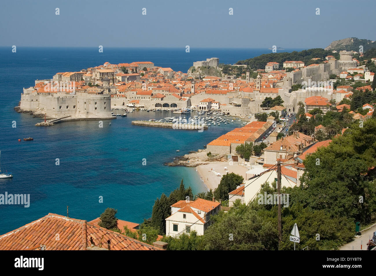 La Croatie, Elk192-3212 de la côte dalmate, Dubrovnik, à l'intérieur des murs de la ville Banque D'Images