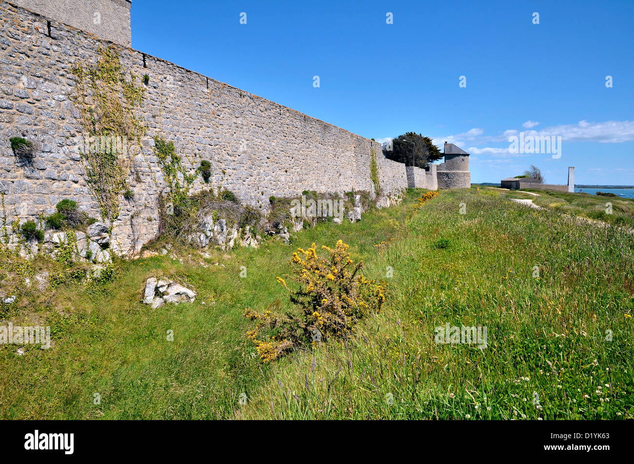 Les remparts de la citadelle de Port-Louis, dans le morbihan en Bretagne dans le nord-ouest de la France Banque D'Images
