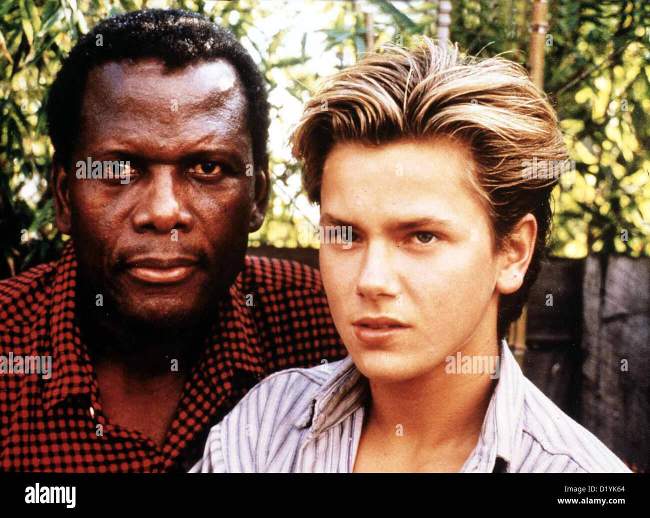 Little Nikita Little Nikita Sidney Poitier, River Phoenix Grand Jeffs (River Phoenix) Sohn ist einer Typischen amerikanischen Banque D'Images