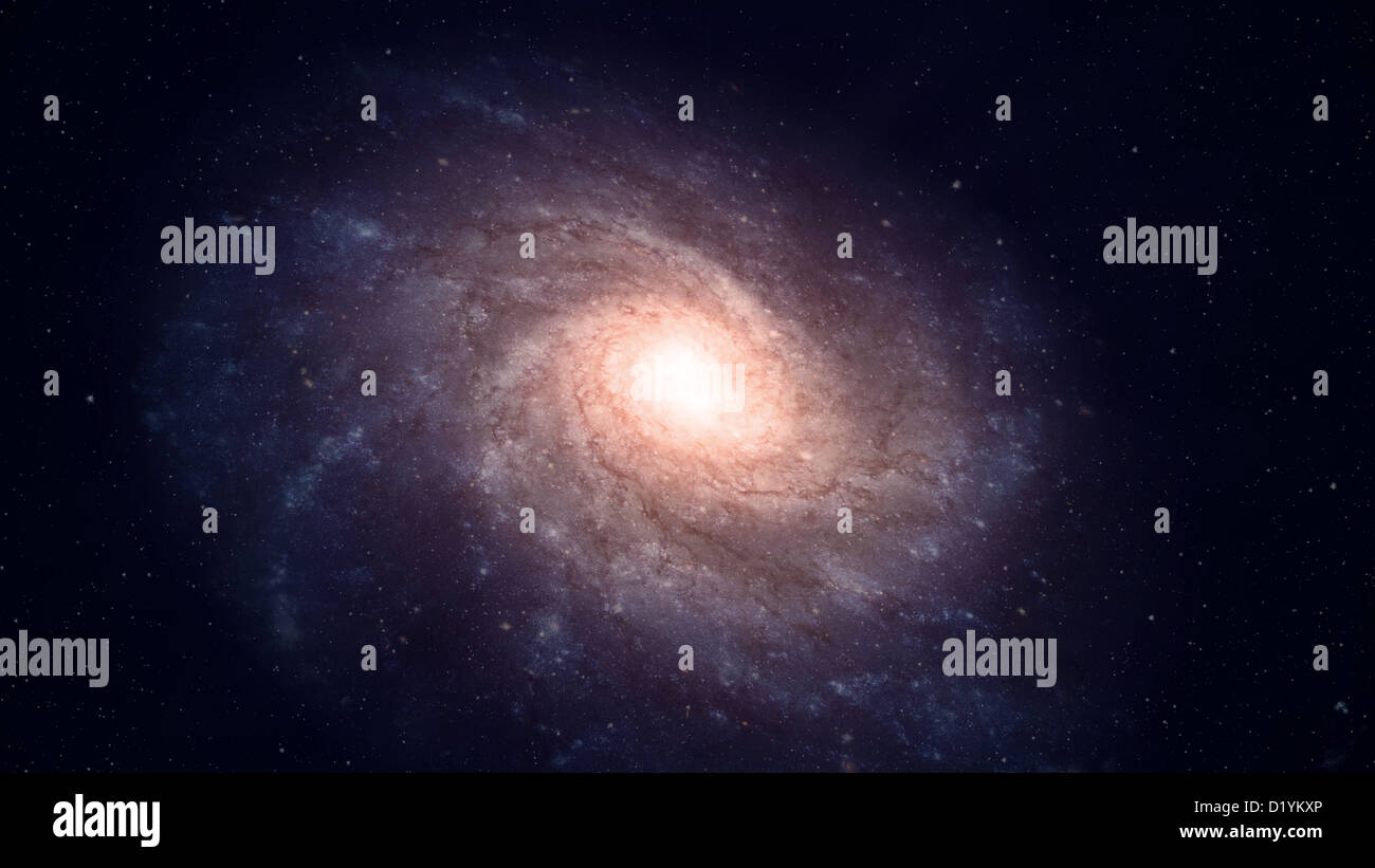 Avis d'une grande galaxie spirale Banque D'Images