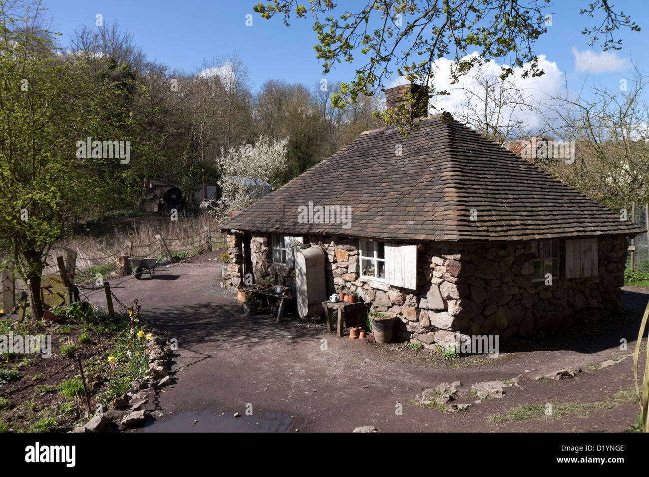 Cottage de squatters Blists Hill Victorian Town Ironbridge Shropshire en Angleterre.UK Banque D'Images