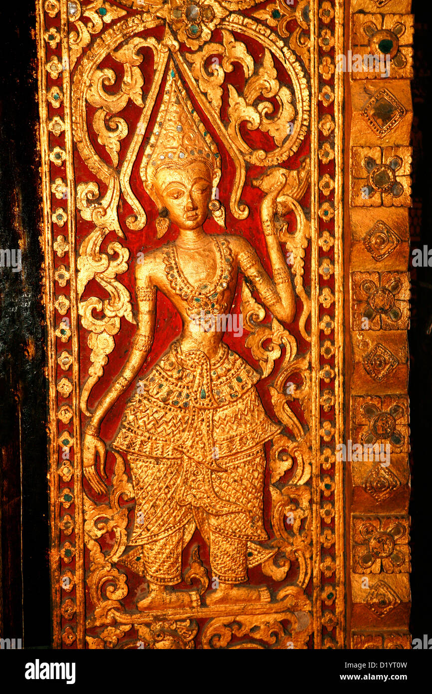 La magnifique Sala Pha Bang au Musée du Palais Royal, Luang Prabang, Laos, du nord au sud-est, en Asie, en Indochine. Banque D'Images