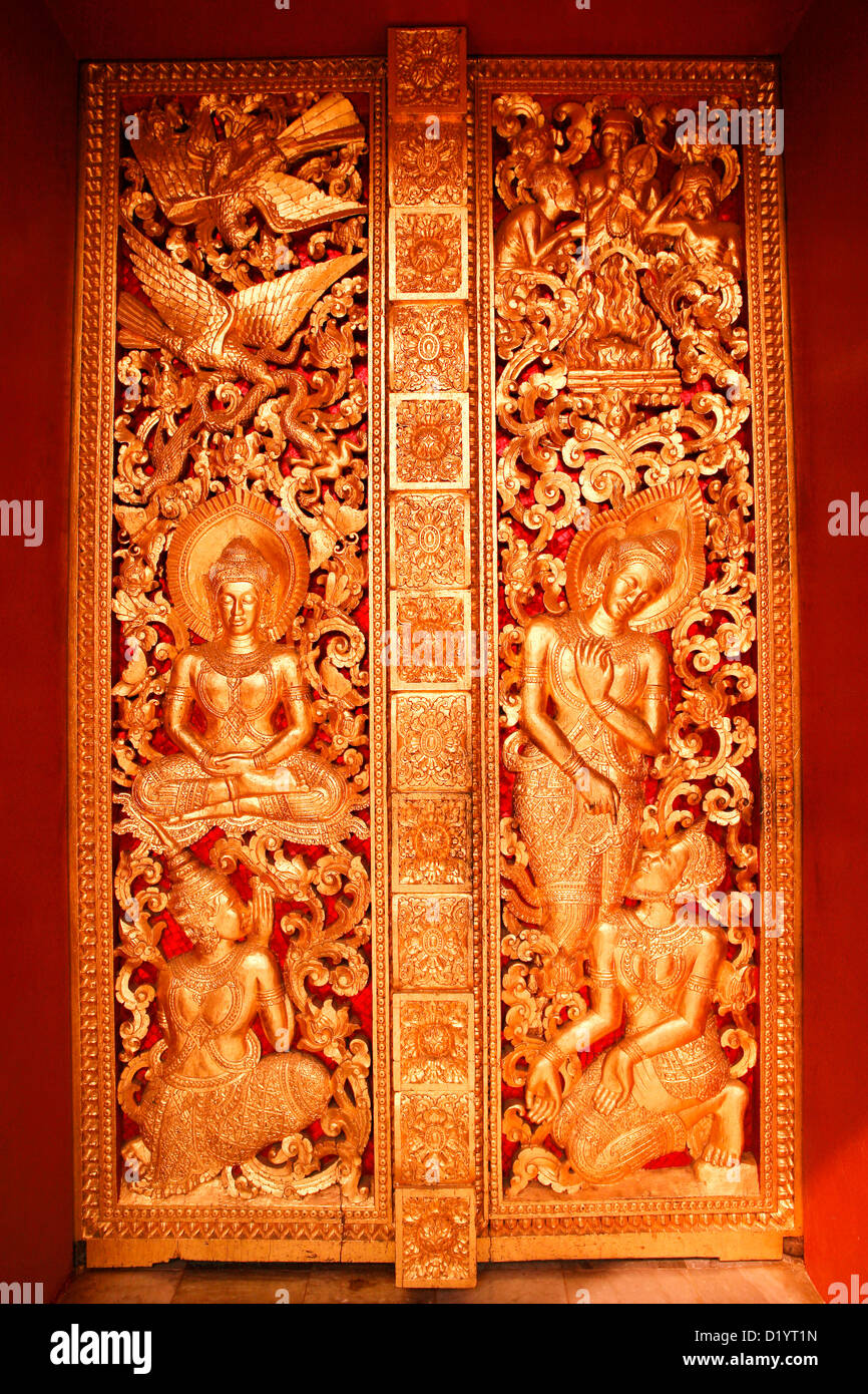 La magnifique Sala Pha Bang au Musée du Palais Royal, Luang Prabang, Laos, du nord au sud-est, en Asie, en Indochine. Banque D'Images