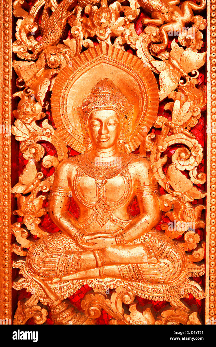 La magnifique Sala Pha Bang au Musée du Palais Royal, Luang Prabang, Laos, du nord au sud-est, en Asie, en Indochine. Banque D'Images