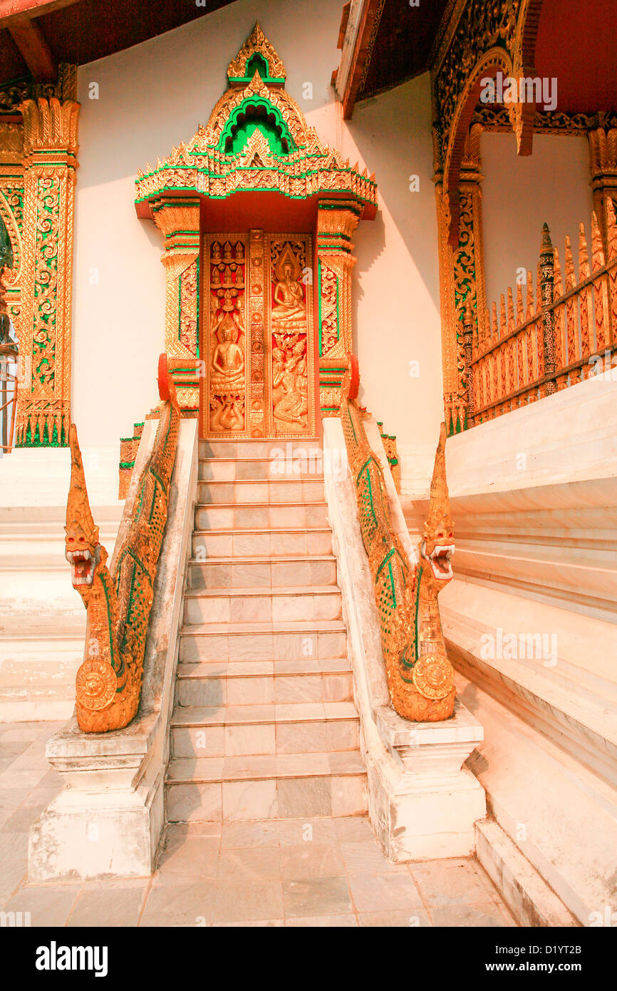 La magnifique Sala Pha Bang au Musée du Palais Royal, Luang Prabang, Laos, du nord au sud-est, en Asie, en Indochine. Banque D'Images