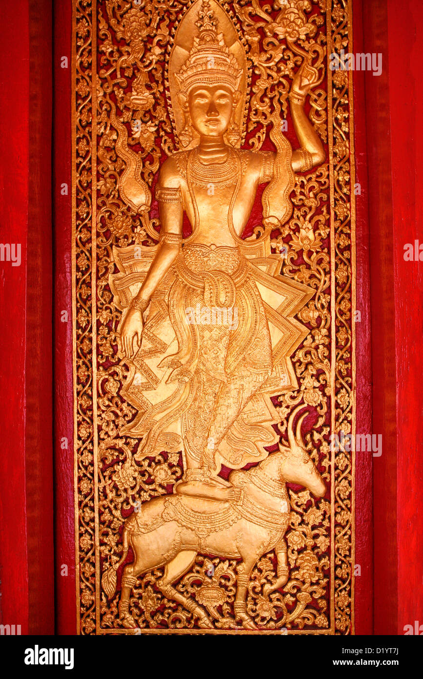 La magnifique Sala Pha Bang au Musée du Palais Royal, Luang Prabang, Laos, du nord au sud-est, en Asie, en Indochine. Banque D'Images