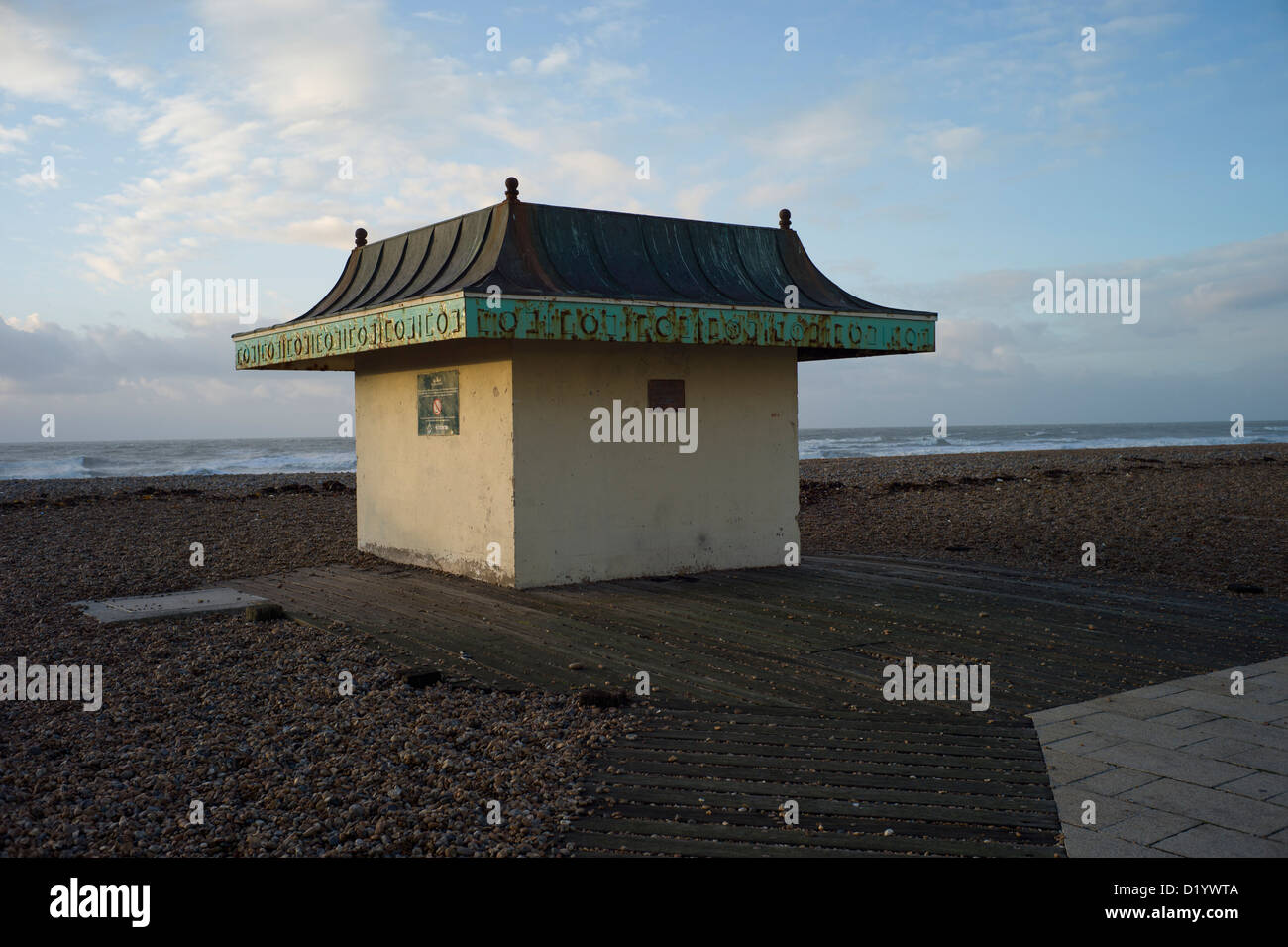 Beach Hut de stockage, Brighton,UK Banque D'Images