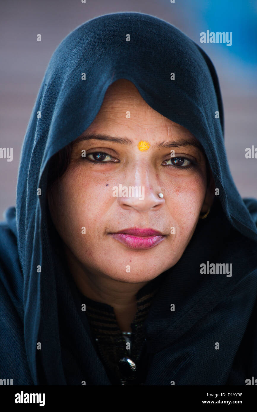 Femme indienne à New Delhi, Inde Banque D'Images