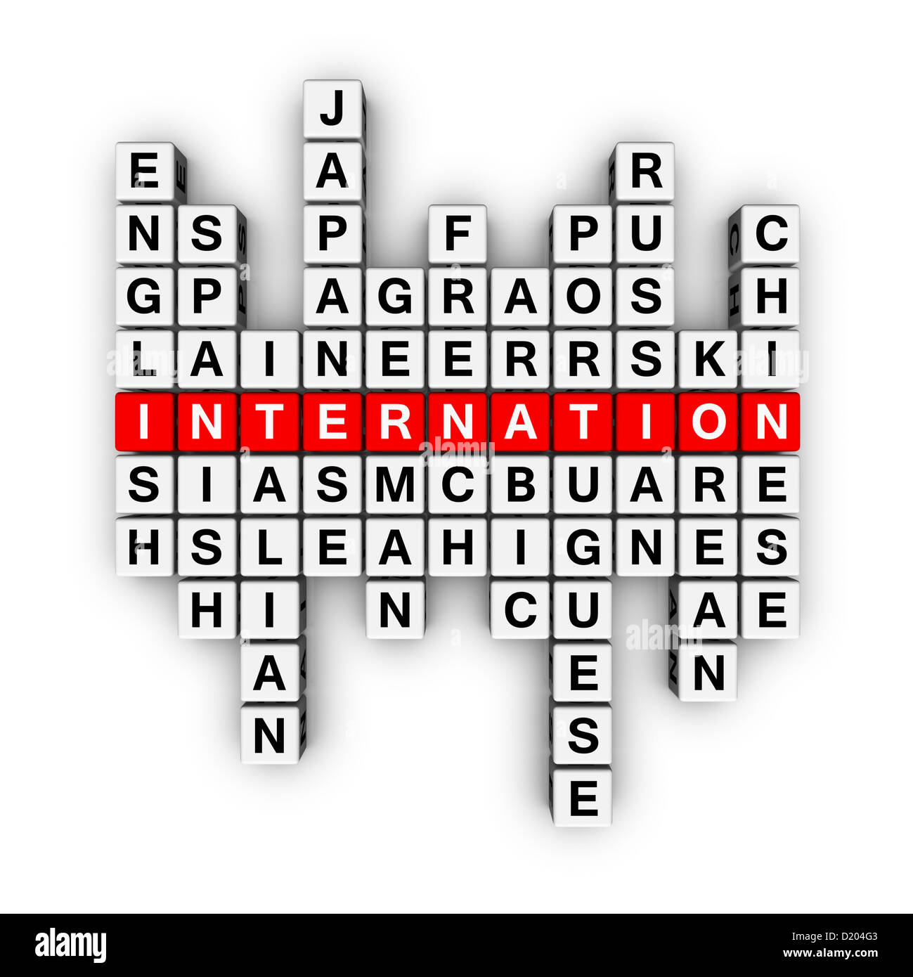 Langues crossword Banque D'Images