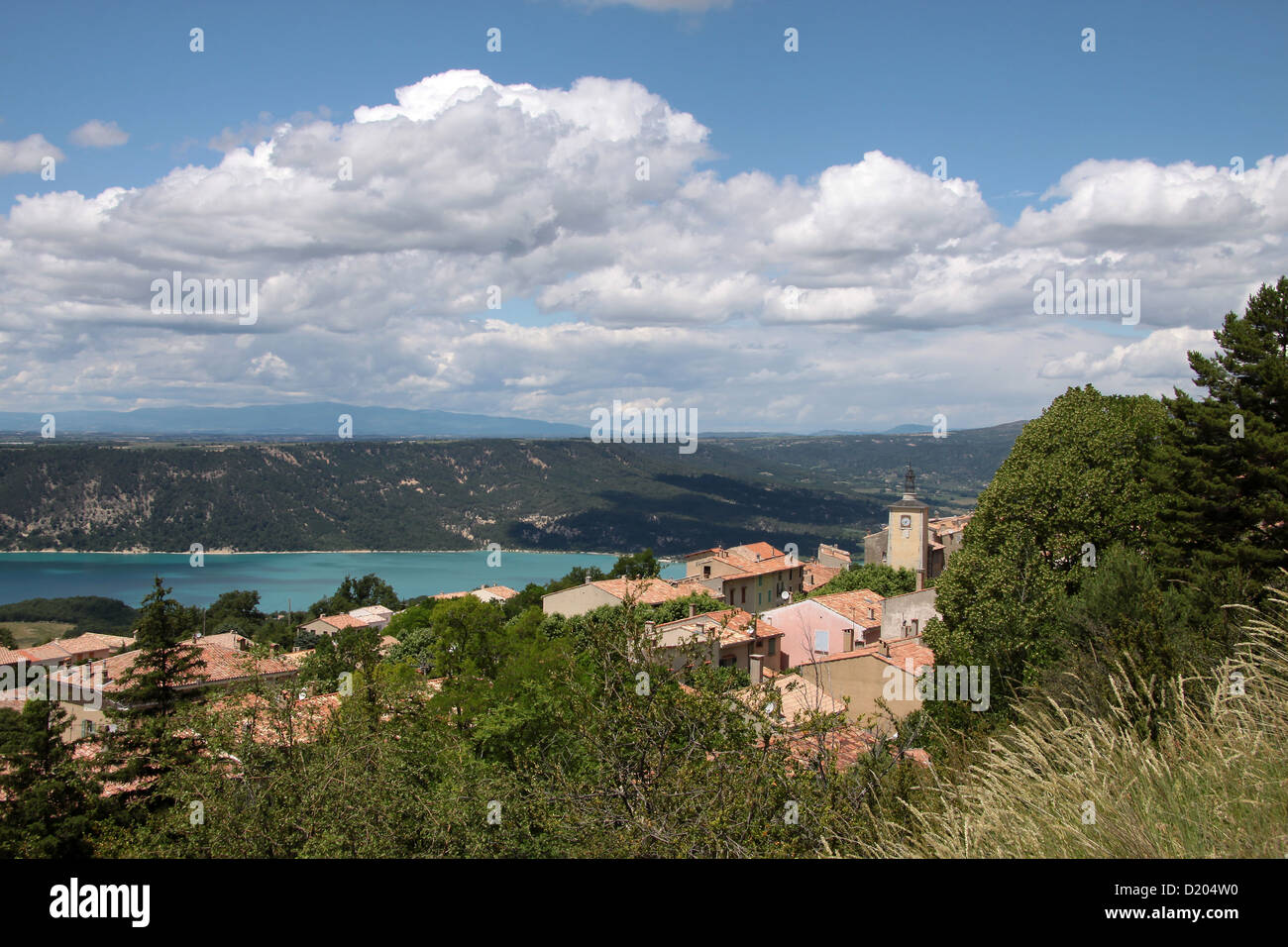 Le réservoir, Lac de Sainte-Croix à Aiguines en Provence, France Banque D'Images