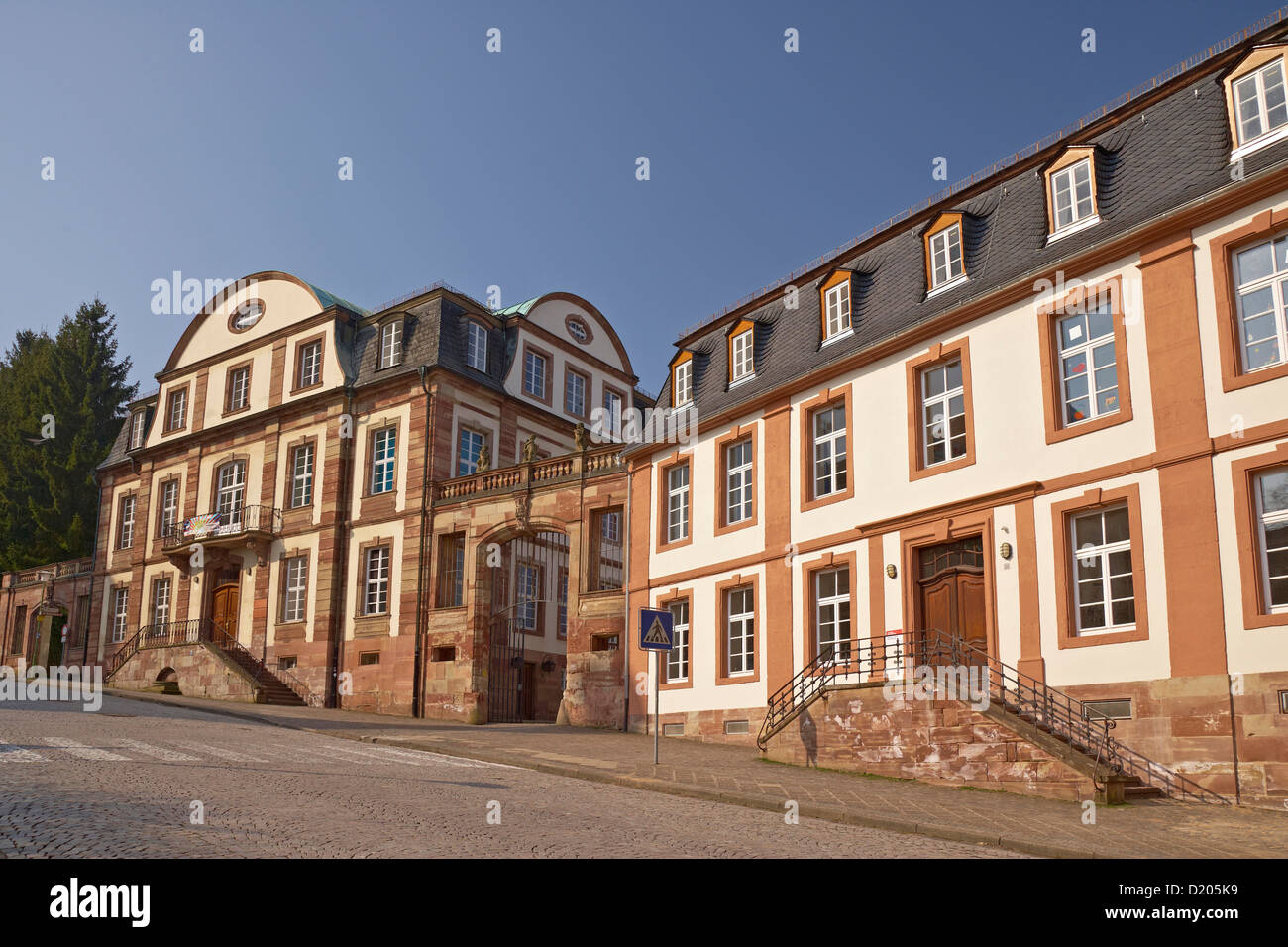 Petit château à Schlossstrasse, Stockbridge, Bliesgau, Centre, France, Europe Banque D'Images