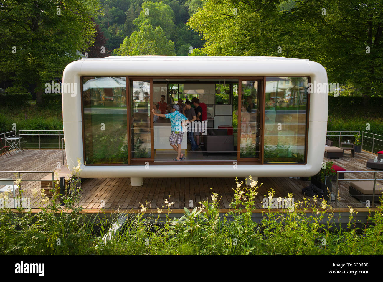 Concept Cube house Landesgartenschau Garden Show Nagold Allemagne Bade-Wurtemberg Banque D'Images
