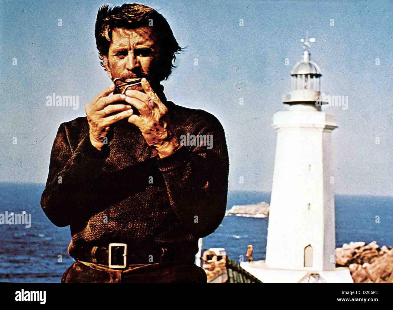 Das Licht am Ende der Welt Luz Del Fin del Mundo, La Kirk Douglas se Leuchtturmwaerter Denton (Kirk Douglas) wird Banque D'Images